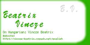 beatrix vincze business card